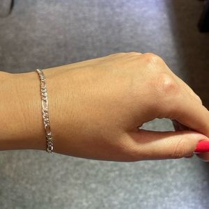 Sterling Silver 925 Figaro bracelet